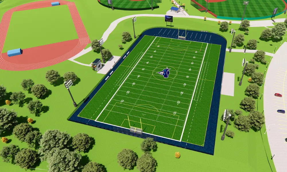 Digital rendering of the John and Harriet Wiebe Footbal