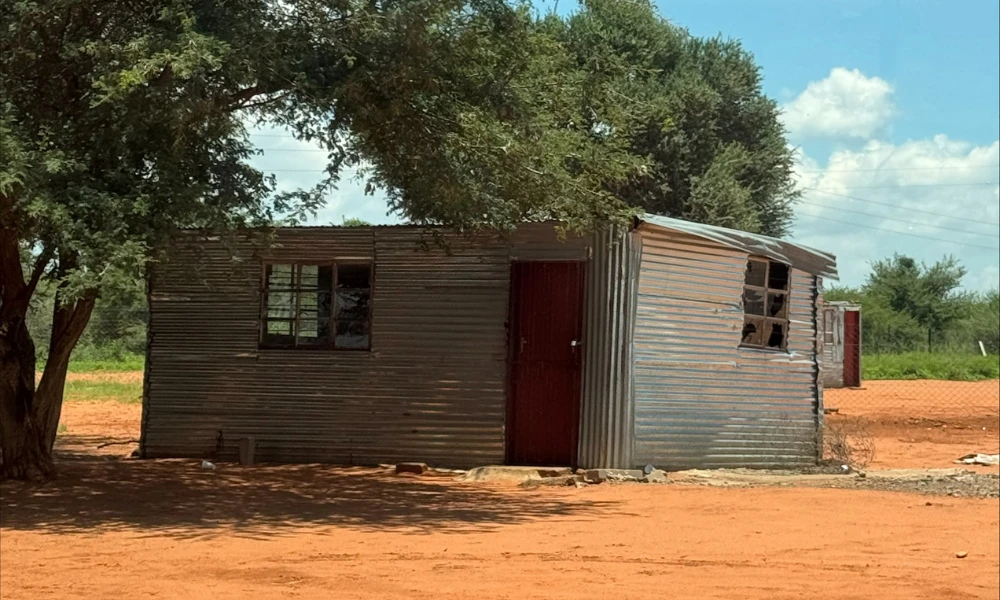 The former tin building that had been the worship center until 2024