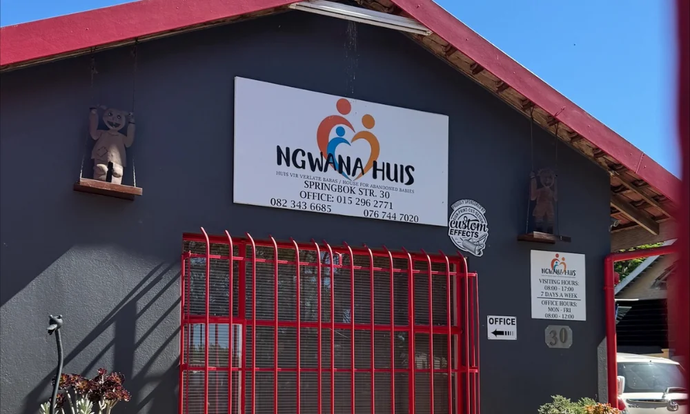 Ngwana Huis orphanage for 0-2 year olds in South Africa