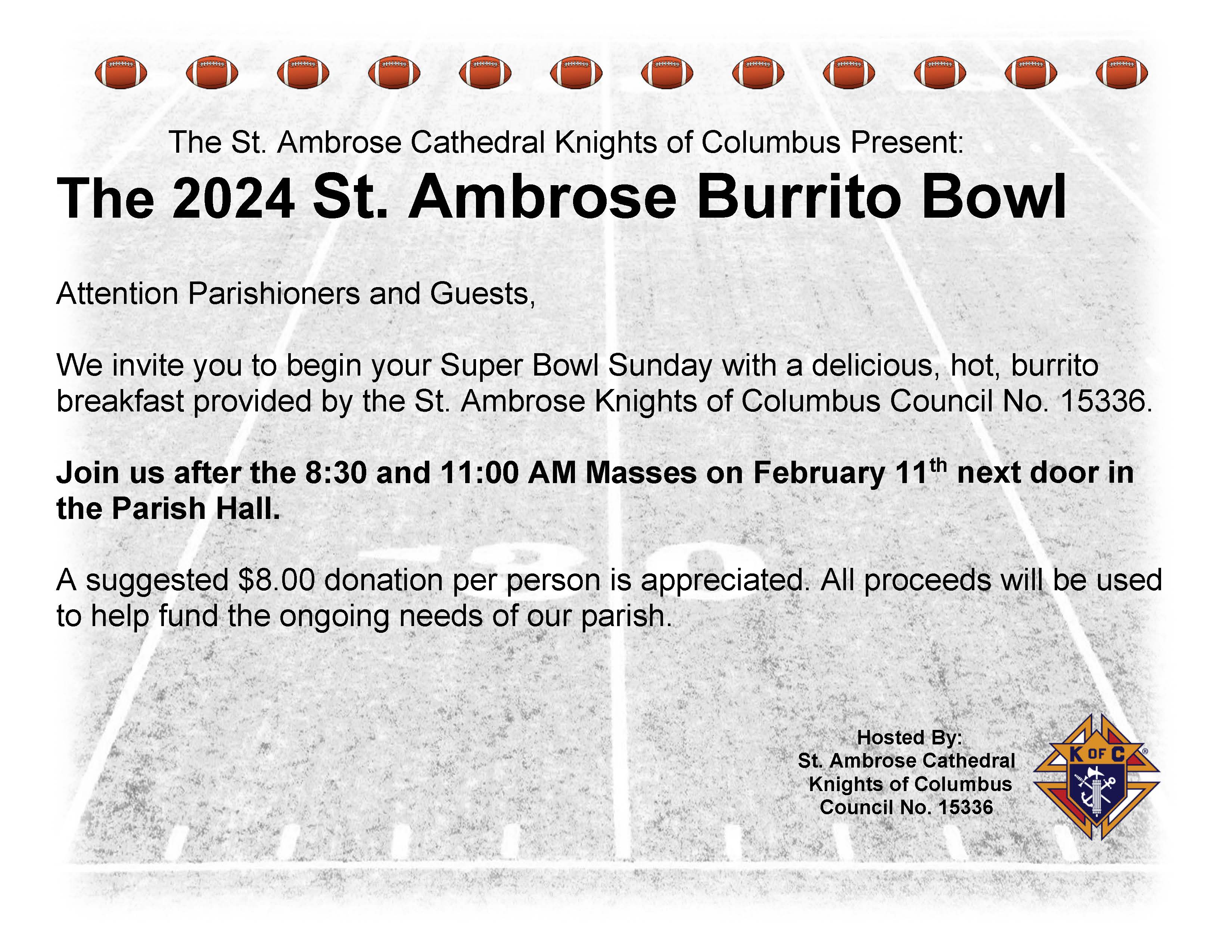 The 2024 St. Ambrose Burrito Bowl