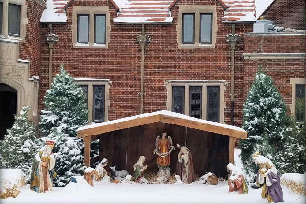 Nativity display at St. Augustin in Des Moines