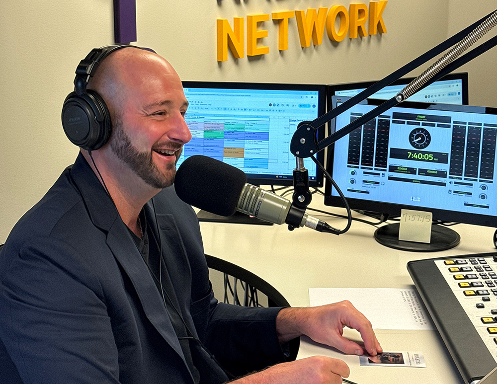 Jon Leonetti at the radio desk