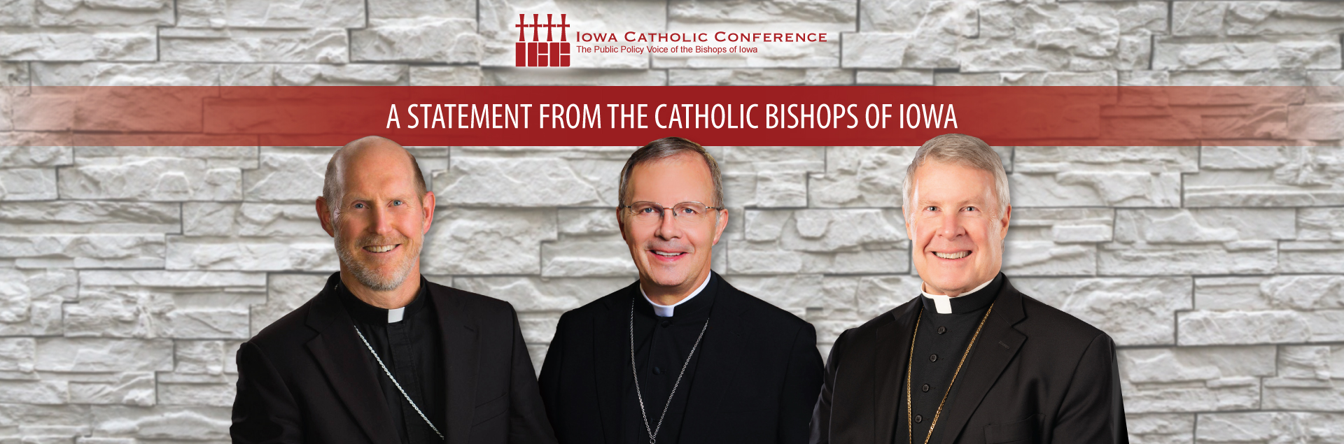 A statement from the Catholic bishops of Iowa, showing 
