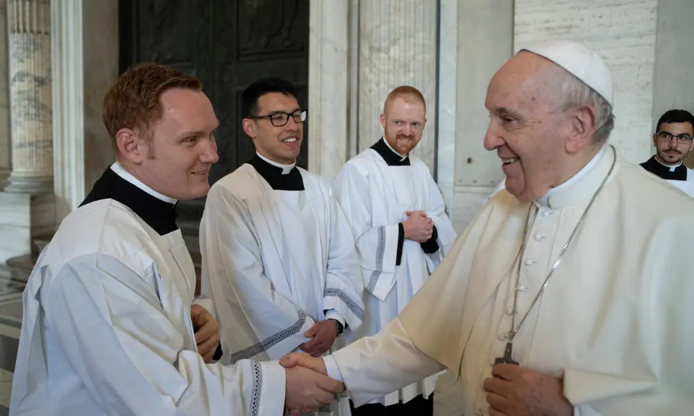 Deacon Mike Mahoney with Pope Francis