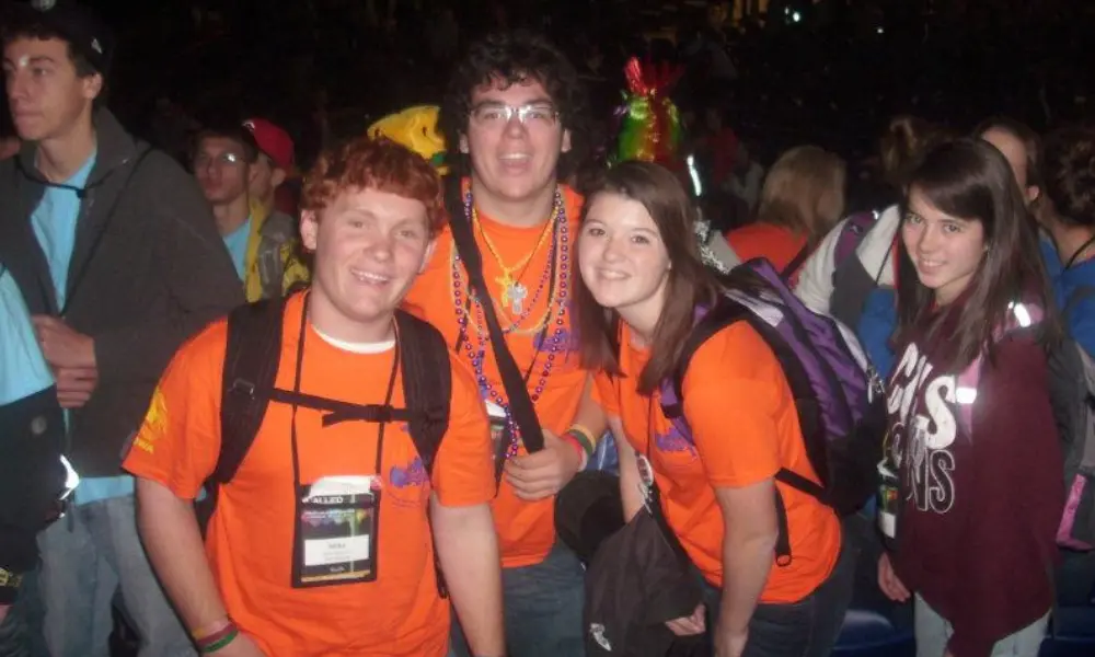 Mike Mahoney with friends at NCYC