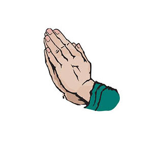Graphic of hands in prayer