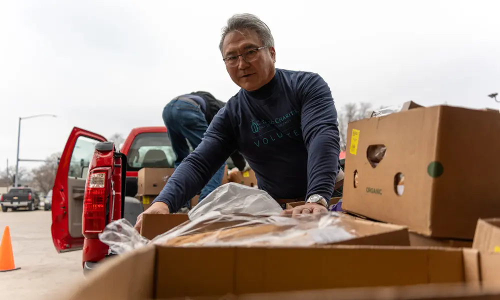 Volunteer from St. Pius X Parish in Urbandale