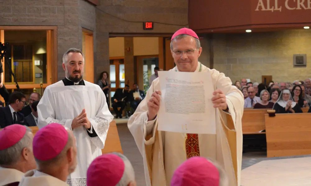 Bishop Joensen at his ordination and installation