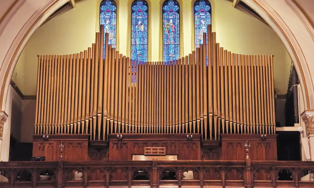 The organ at St. Ambrose Cathedral in Des Moines