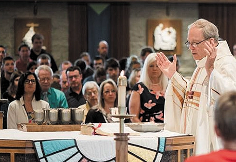 Monsignor Steve Orr celebrates Mass 